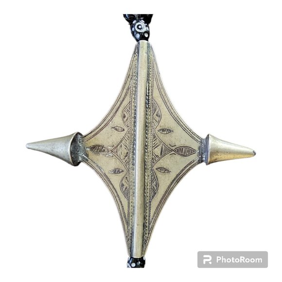 Vintage Tuareg African Wedding Cross Necklace - Picture 2 of 3